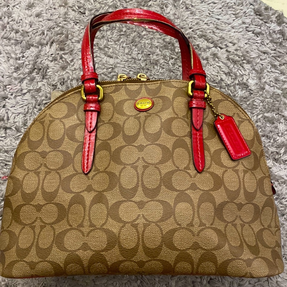 Coach Peyton Signature Cora Dome Satchel No.- H1331 Style- F24606